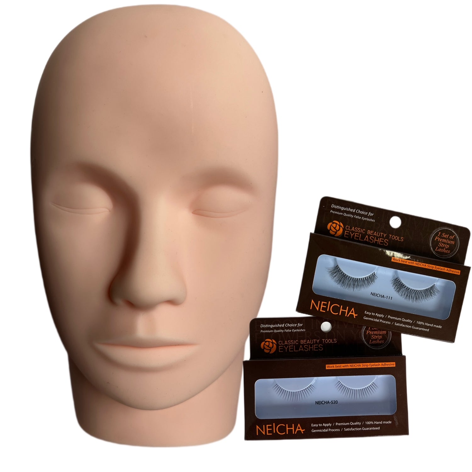 Übungskopf Wimpern